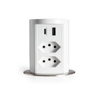 Torre Multiplug 2 Tomadas 20a 2 Usb A E C + Indução Grafite