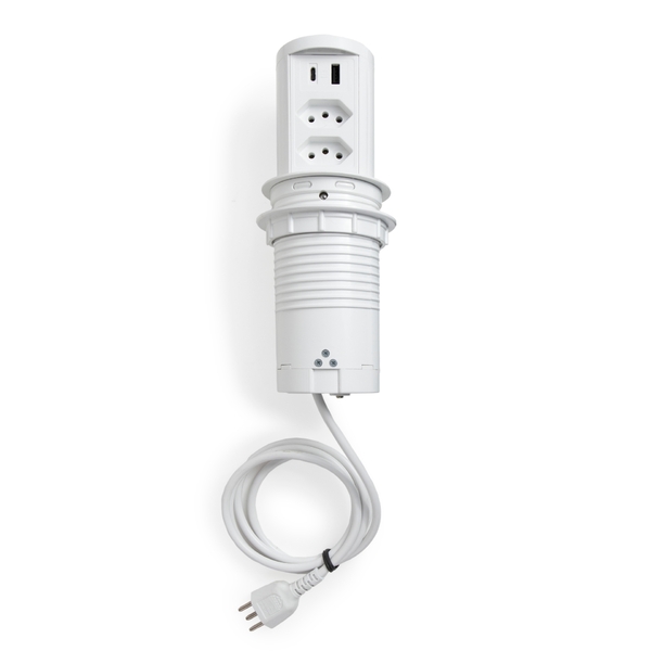 Torre Multiplug 2 Tomadas 20a + 2usb (a+c) + Indução Branco