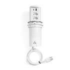 Torre Multiplug 2 Tomadas 20a + 2usb (a+c) + Indução Cromado