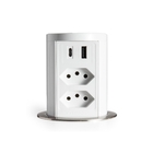 Torre Multiplug 2 Tomadas 20a + 2usb (a+c) + Indução Cromado