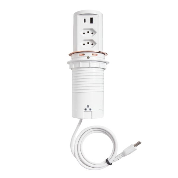 Torre Multiplug 2 Tomadas 20a + 2usb A+c + Indução Cobreado