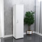 Torre Nicho Em Madeira 4 Prateleiras Com Porta Branco