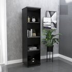 Torre Nicho Madeira 4 Prateleiras Sem Porta Tnp25 Preto/grafi