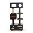 Torre Para Gatos Tom - 1 Prateleira De Sisal Preta