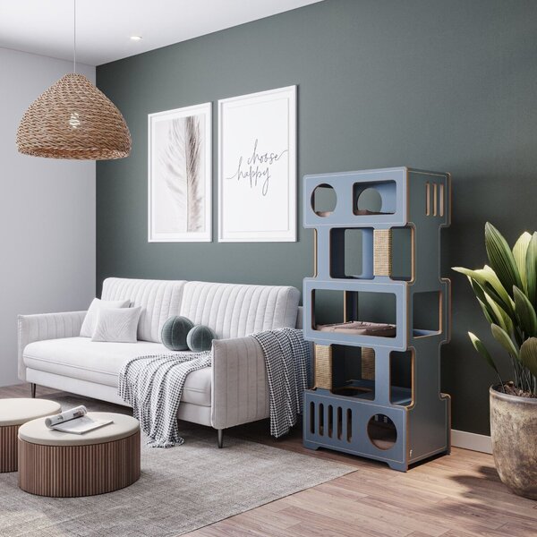 Torre Para Gatos Tom Evo - Linha Para Gatos De Até 10kg Azul
