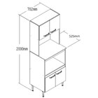 Torre Quente 070cm 4 Portas 2 Nichos Para Forno E Microondas