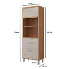 Torre Quente 100%mdf 70cm 2 Nichos Para Forno 2 Portas E 2 Ga