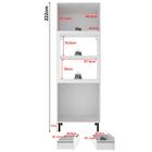 Torre Quente 1 Porta 2 Gavetas 222x70 Cm Mdf Cz3306 Tecno Mob