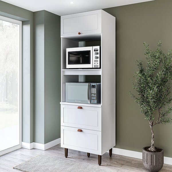 Torre Quente 1 Porta 2 Gavetas 2 Nichos Para Forno Pérola Yes