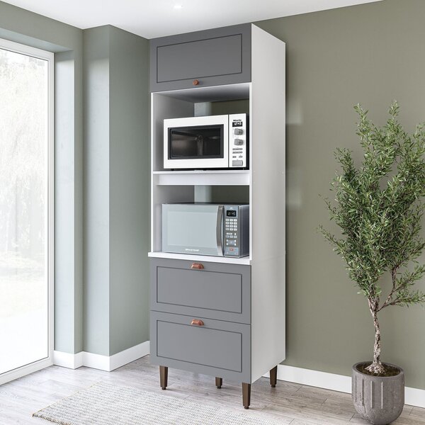 Torre Quente 1 Porta 2 Gavetas 2 Nichos Para Forno Pérola Yes