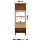 Torre Quente 1 Porta 2 Gavetas Cz3142 Freijó/branco - Tecno M