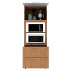 Torre Quente 1 Porta 2 Gavetas Cz3142 Freijó/branco - Tecno M