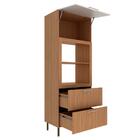 Torre Quente 1 Porta 2 Gavetas Cz3142 Freijó/branco - Tecno M