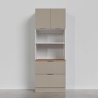 Torre Quente 2 Nichos Forno E Microondas Com Rodapé Puxador 1