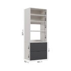 Torre Quente 2 Nichos Forno E Microondas Sem Rodapé Puxador 1