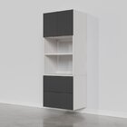 Torre Quente 2 Nichos Forno E Microondas Sem Rodapé Puxador 1