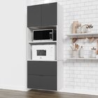 Torre Quente 2 Nichos Forno E Microondas Sem Rodapé Puxador 1