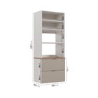 Torre Quente 2 Nichos Forno E Microondas Sem Rodapé Puxador 1