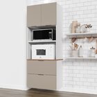 Torre Quente 2 Nichos Forno E Microondas Sem Rodapé Puxador 1