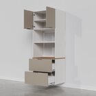 Torre Quente 2 Nichos Forno E Microondas Sem Rodapé Puxador 1