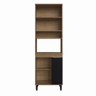 Torre Quente 2 Portas 1 Nicho Para Forno Paola  Mel/preto