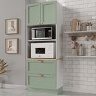 Torre Quente 2 Portas 2 Gavetas 2 Nichos Para Forno E Microon