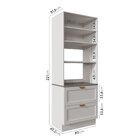 Torre Quente 2 Portas 2 Gavetas 2 Nichos Para Forno E Microon