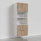 Torre Quente 2 Portas 2 Gavetas 2 Nichos Para Forno E Microon