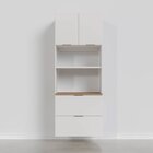 Torre Quente 2 Portas 2 Gavetas 2 Nichos Para Forno E Microon