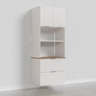 Torre Quente 2 Portas 2 Gavetas 2 Nichos Para Forno E Microon