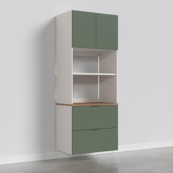 Torre Quente 2 Portas 2 Gavetas 2 Nichos Para Forno E Microon