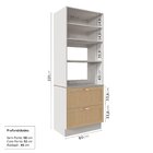 Torre Quente 2 Portas 2 Gavetas 2 Nichos Para Forno E Microon