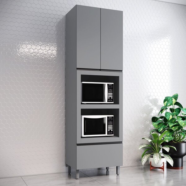 Torre Quente 2 Portas 2 Gavetas 2 Nichos Para Forno Ketlin  C