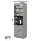 Torre Quente 2 Portas 2 Gavetas Nicho Para Forno Emily