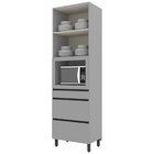 Torre Quente 2 Portas 3 Gavetas 1 Nicho Para Forno Ketlin  Ci