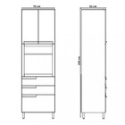 Torre Quente 2 Portas 3 Gavetas Ph3081 Branco Artico - Édez