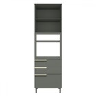 Torre Quente 2 Portas 3 Gavetas Ph3081 Grafite - Édez