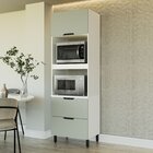 Torre Quente 2 Portas Basculantes 1 Gaveta Branco/verde