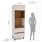 Torre Quente 2 Portas Basculantes 1 Gaveta Creme Koya Creme