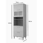 Torre Quente 3 Portas 1 Gaveta 1 Nicho Para Forno Ou Microond