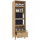 Torre Quente 3 Portas 1 Gaveta Carvalho/cinza Pf700 - Fellicci