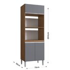 Torre Quente 3 Portas 2 Nichos Para Forno Athena Freijo/cinza