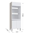 Torre Quente 3 Portas 2 Nichos Para Forno Branco