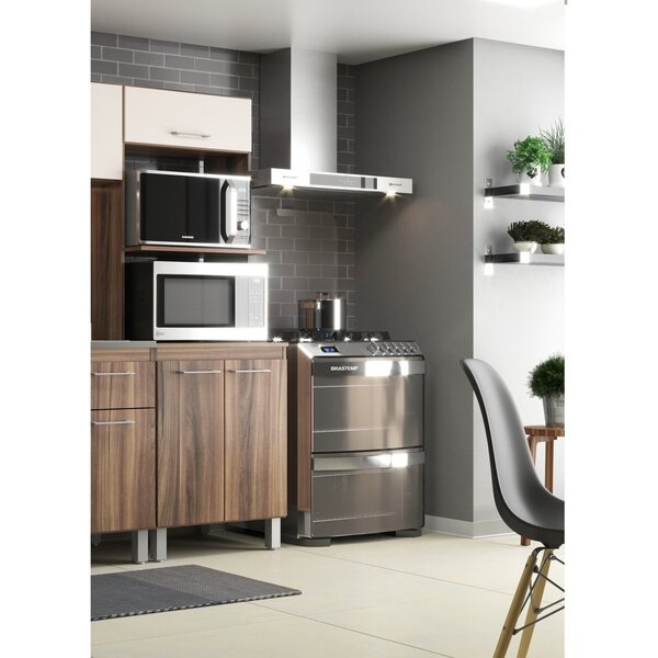 Torre Quente 3 Portas 2 Nichos Para Forno Lara  Nogueira/off