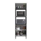 Torre Quente 3 Portas 2 Nichos Para Forno Roma  Grafite/branco