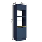 Torre Quente 3 Portas 2 Nichos Para Forno Sevilha Azul Órion