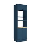 Torre Quente 3 Portas 2 Nichos Para Forno Sevilha Azul Órion