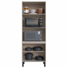 Torre Quente 3 Portas 2 Prateleiras Fumê - Quiditá Móveis