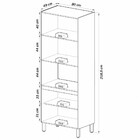 Torre Quente 3 Portas 2 Prateleiras Grafite/montana - Quiditá