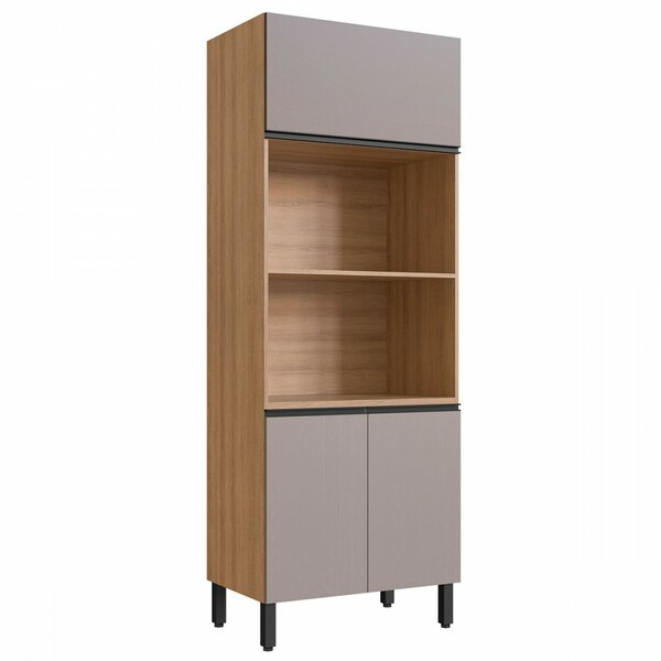 Torre Quente 3 Portas 2 Prateleiras Montana/fumê - Quiditá Mó